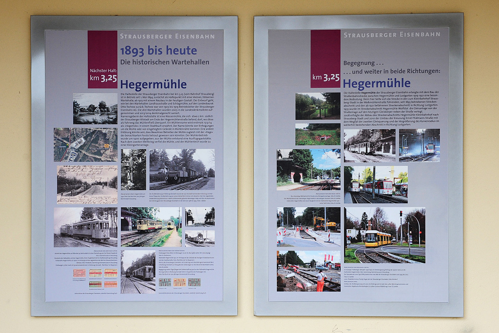 Povdn o historii tramvajov trati v ekrn na zastvce Hegermhle
